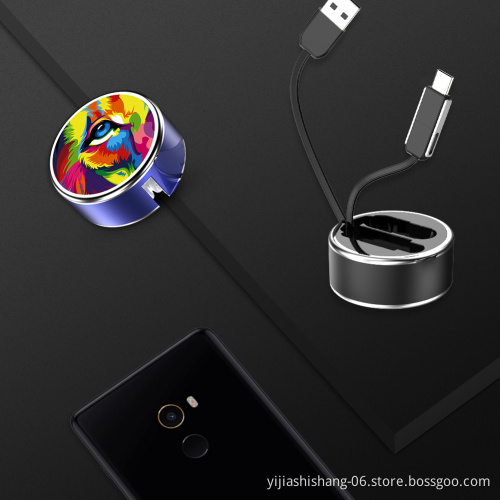 Yijiashishang 2020 New High Quality Logo Customizable Fast Charging Data Cable 3 in 1 Retractable Usb Cable for Mobile